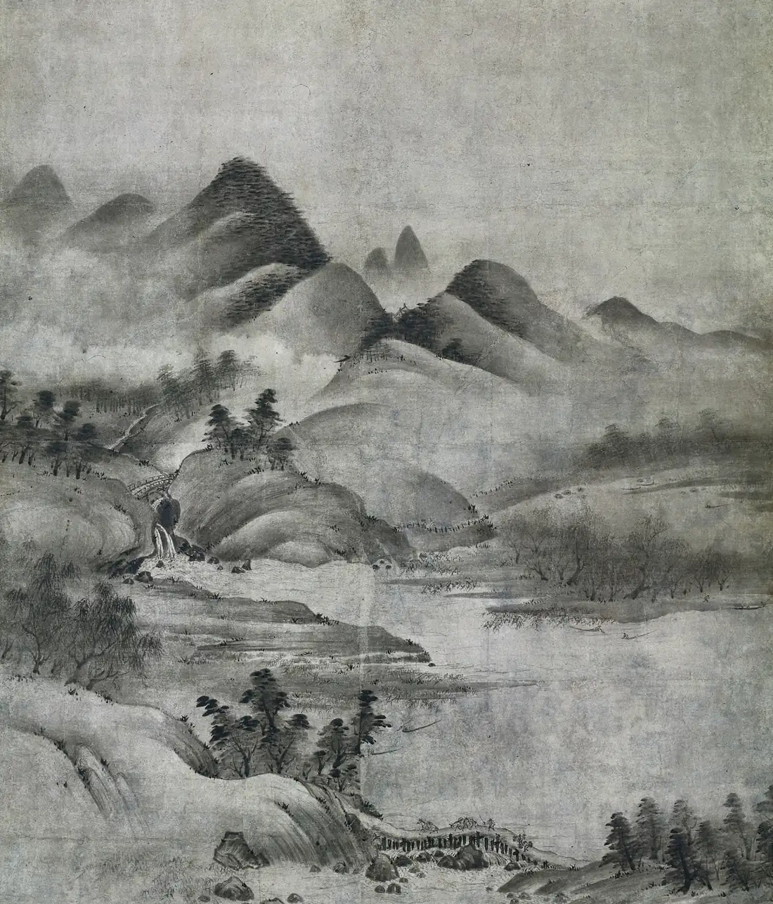 16世紀初めの日本の「Landscape」（クリーブランド美術館所蔵）