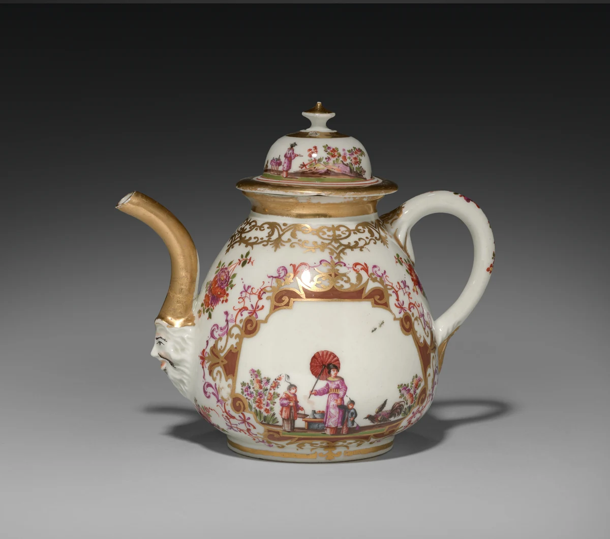 金彩磁器のティーポット「Tea Pot」（マイセン製）